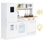 Medinė vaikiška virtuvėlė su LED apšvietimu Ecotoys kaina ir informacija | Žaislai mergaitėms | pigu.lt