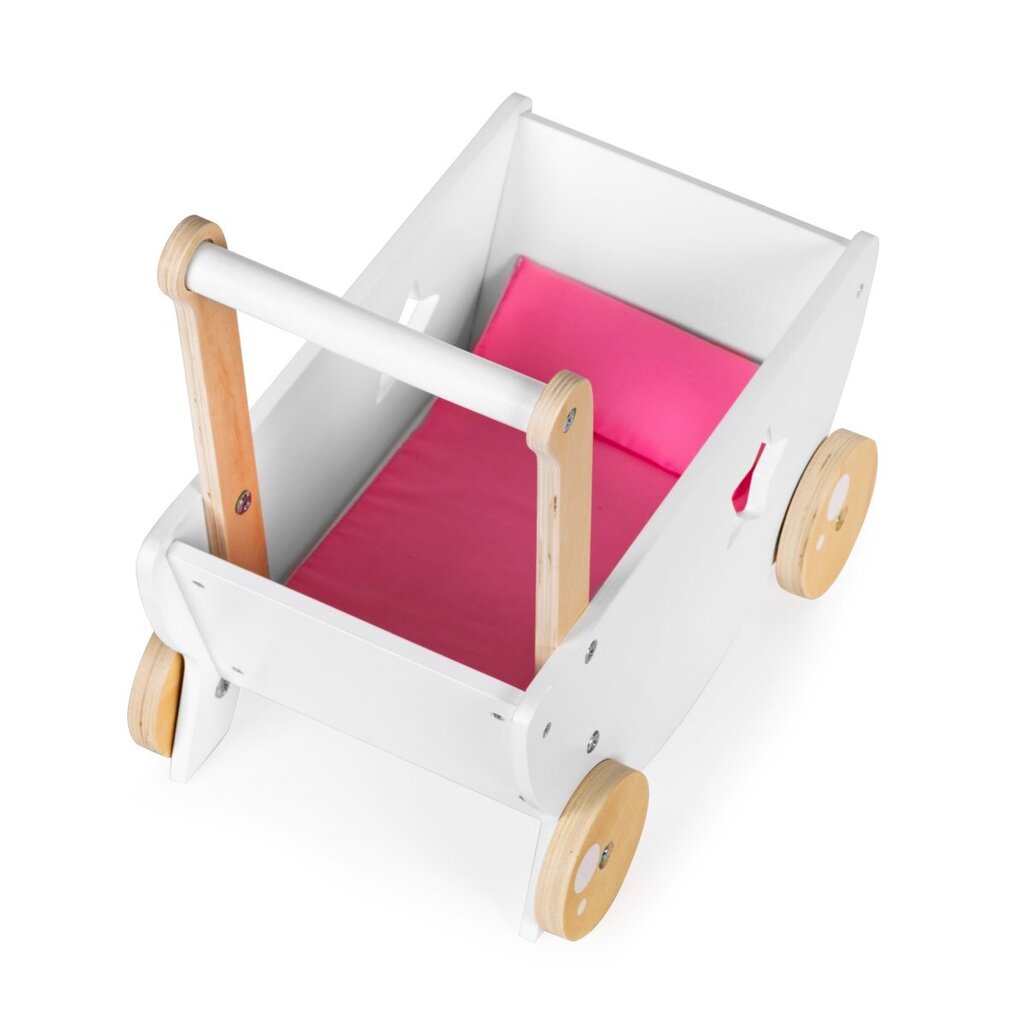 Medinis lėlių vežimėlis Ecotoys 2in1 цена и информация | Žaislai mergaitėms | pigu.lt