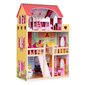 Medinis lėlių namelis su priedais, Ecotoys, geltonas, 15 d. kaina ir informacija | Žaislai mergaitėms | pigu.lt