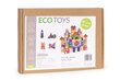 Medinės kaladėlės Ecotoys, 108 d. kaina ir informacija | Konstruktoriai ir kaladėlės | pigu.lt