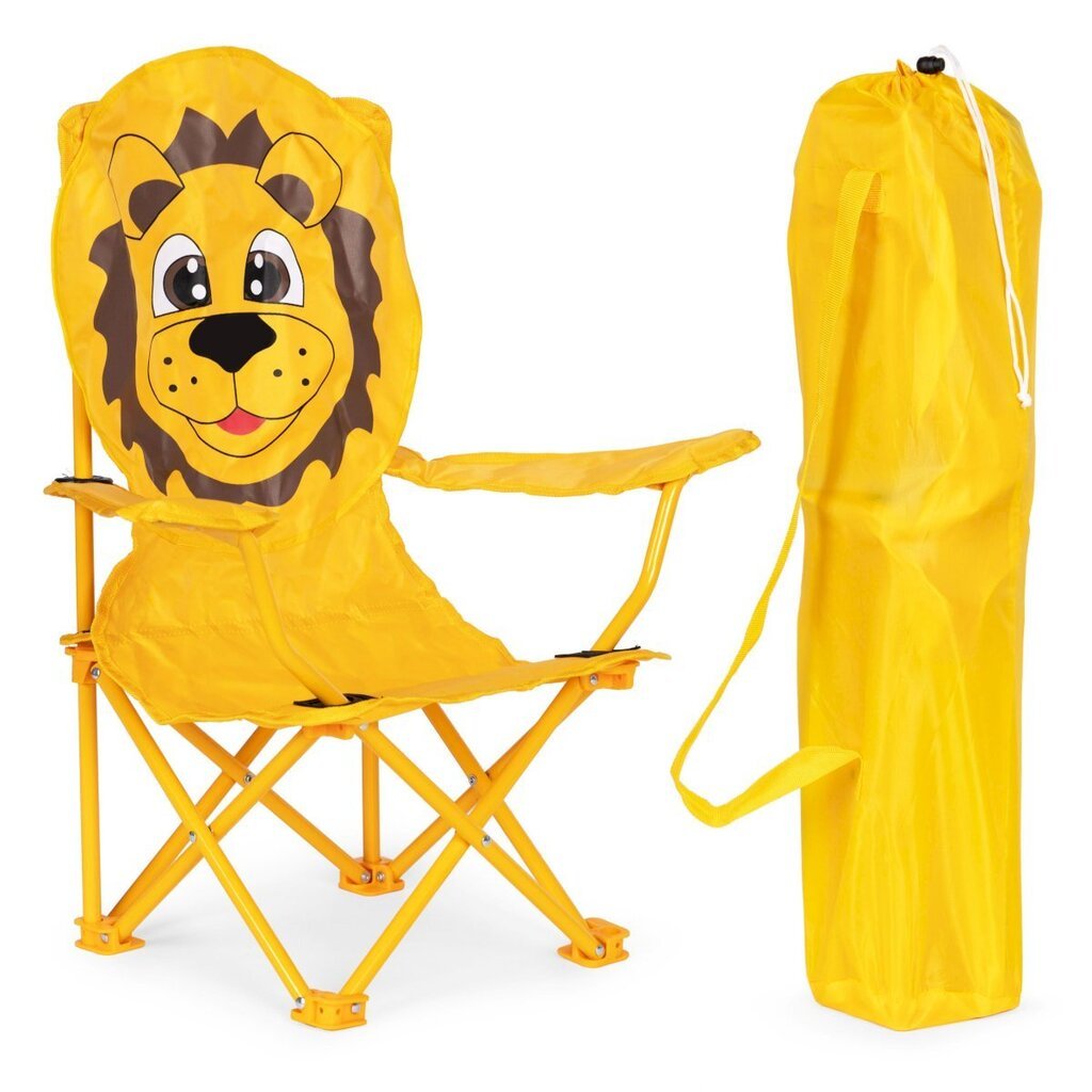 Vaikiška sulankstoma kėdė Modernhome Liūtas, geltona цена и информация | Vaikiški lauko baldai | pigu.lt