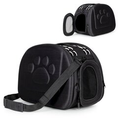 Šunų ir kačių kelioninis krepšys Petsi, juodas kaina ir informacija | Transportavimo narvai, krepšiai | pigu.lt