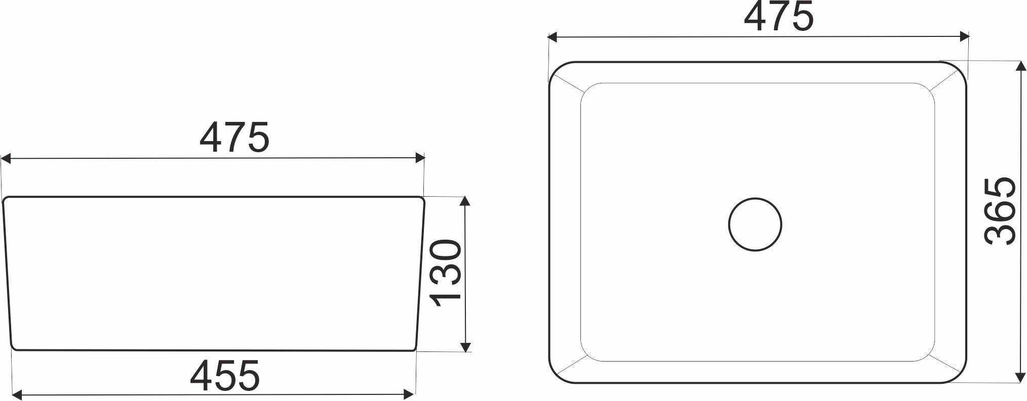 Praustuvas Kerra KR 182, 47,5 x 36,5 x 13 cm kaina ir informacija | Praustuvai | pigu.lt