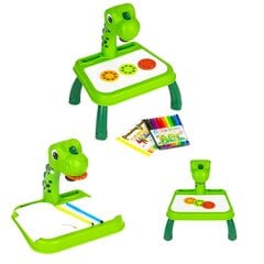 Доска для рисования проектор динозавр с 12 маркерами, зеленая цена и информация | Развивающие игрушки | pigu.lt