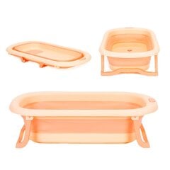 Детская ванночка для купания, складная, со сливом, розовая цена и информация | Товары для купания | pigu.lt
