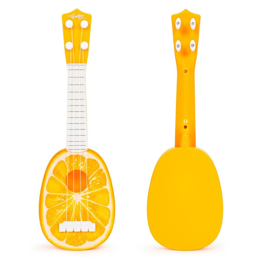 Ukulele gitara vaikams Ecotoys Apelsinas цена и информация | Lavinamieji žaislai | pigu.lt