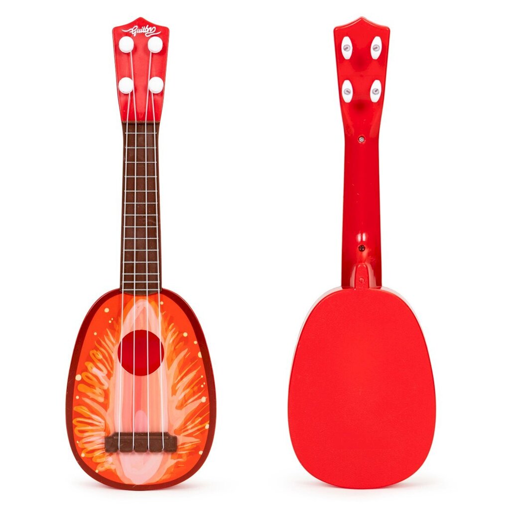 Ukulele gitara vaikams Ecotoys Braškė kaina ir informacija | Lavinamieji žaislai | pigu.lt