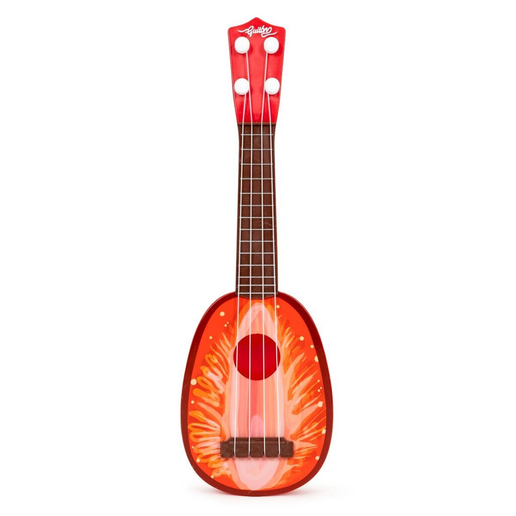 Ukulele gitara vaikams Ecotoys Braškė kaina ir informacija | Lavinamieji žaislai | pigu.lt