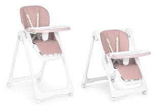 Регулируемый стульчик для кормления, ремни из эко-кожи, розовый цена и информация | Стульчики для кормления | pigu.lt