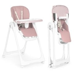 Регулируемый стульчик для кормления, ремни из эко-кожи, розовый цена и информация | Стульчики для кормления | pigu.lt