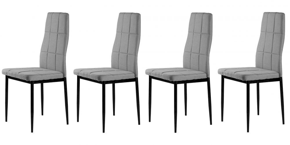 4-ių kėdžių komplektas ModerHome DC860, pilkas kaina ir informacija | Virtuvės ir valgomojo kėdės | pigu.lt