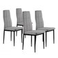 4-ių kėdžių komplektas ModerHome DC860, pilkas kaina ir informacija | Virtuvės ir valgomojo kėdės | pigu.lt
