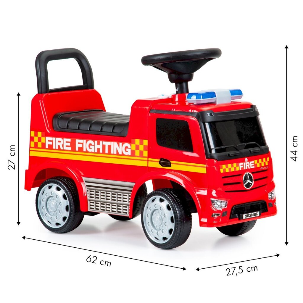 Stumdukas-automobilis Mercedes, raudona gaisrinė kaina ir informacija | Žaislai kūdikiams | pigu.lt
