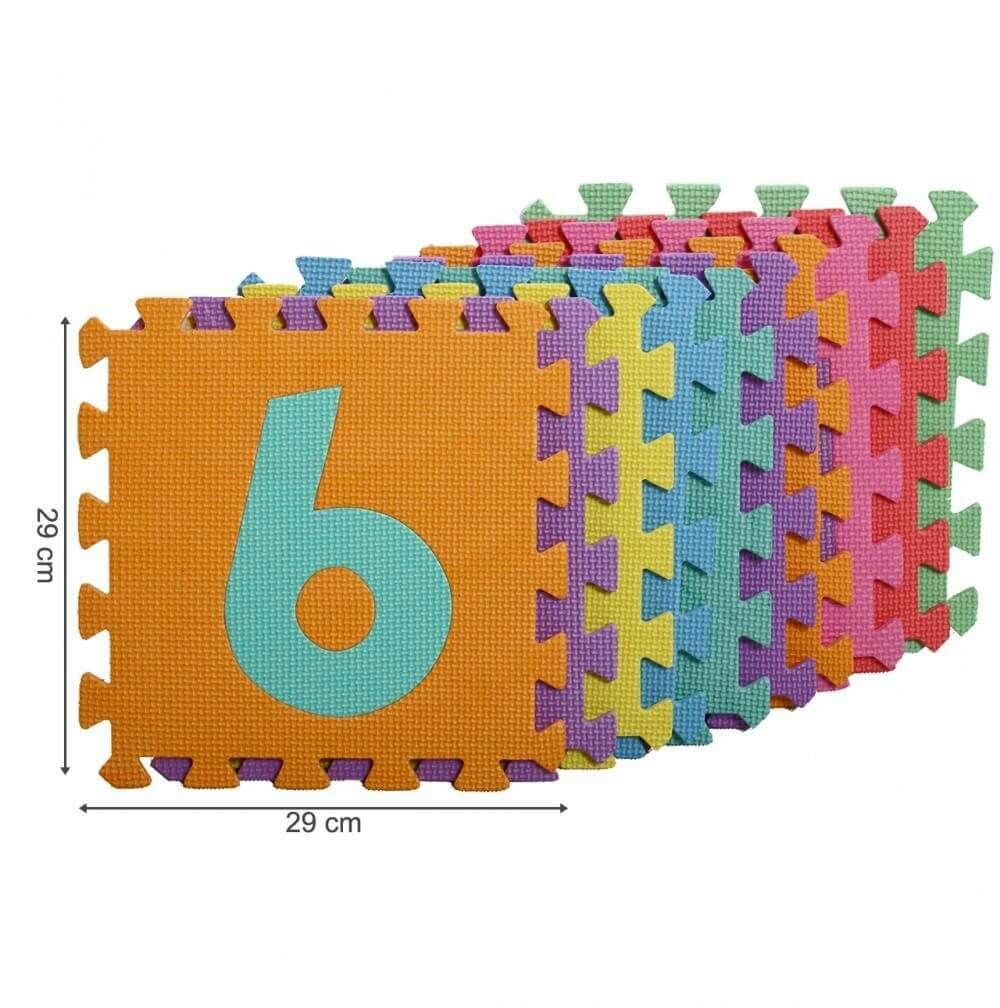 Putplasčio dėlionė - kilimėlis 29x29 raidės, 10 vnt. kaina ir informacija | Lavinimo kilimėliai | pigu.lt