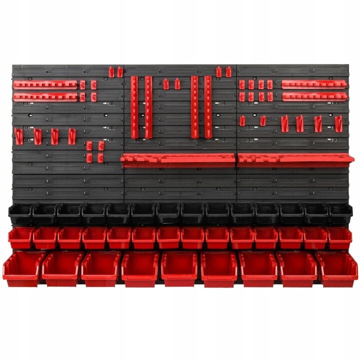 Sienelė įrankiams su įvairiomis lentynomis Fluxar 013 117x78 cm kaina ir informacija | Įrankių dėžės, laikikliai | pigu.lt