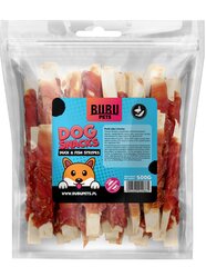 Bubu Pets палочки с треской и уткой, 500 г цена и информация | Лакомства для собак | pigu.lt