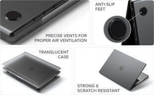 SATECHI "Eco Hardshell" dėklas, suderinamas su "MacBook Pro" 14 colių dėklu 2021 A2485 - Lengvas ir plonas - "MacBook" šakotuvui ir adapteriui pritaikytas dizainas - (tamsus) kaina ir informacija | Krepšiai, kuprinės, dėklai kompiuteriams | pigu.lt