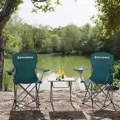 Sulankstomų stovyklavimo kėdžių rinkinys Songmics 2, 42 x 42 cm, tamsiai žalias kaina ir informacija | Turistiniai baldai | pigu.lt