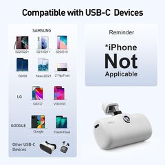 Портативное зарядное устройство iWalk USB C (не для iPhone) Power Bank со светодиодным дисплеем, белый цена и информация | Зарядные устройства Power bank | pigu.lt