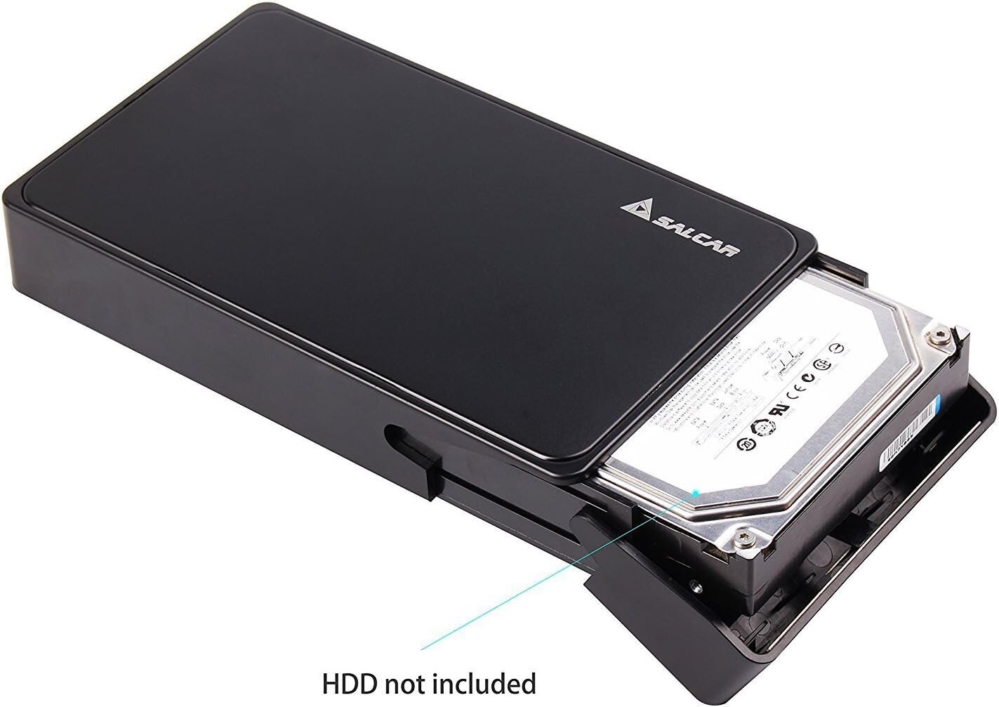 SALCAR USB 3.0 išorinio kietojo disko korpusas SSD ir HDD kietieji diskai su 12V 2A maitinimo šaltiniu цена и информация | Išoriniai kietieji diskai (SSD, HDD) | pigu.lt