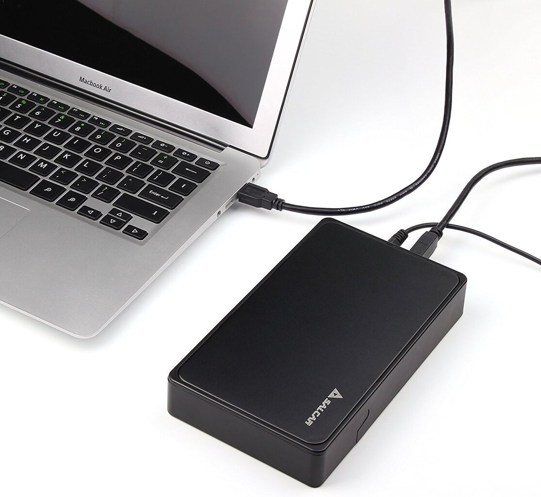 SALCAR USB 3.0 išorinio kietojo disko korpusas SSD ir HDD kietieji diskai su 12V 2A maitinimo šaltiniu kaina ir informacija | Išoriniai kietieji diskai (SSD, HDD) | pigu.lt