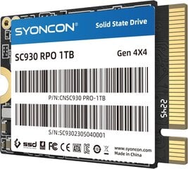 SYONCON M.2 2230 SSD NVMe PCIe Gen SSD diskas kaina ir informacija | Vidiniai kietieji diskai (HDD, SSD, Hybrid) | pigu.lt