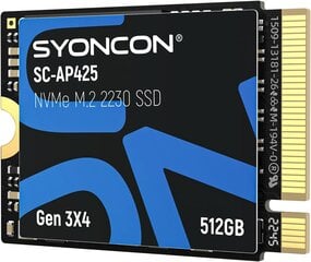 SYONCON SC930 M.2 2230 SSD NVMe PCIe Gen 3.0X4 vidinis kietasis diskas kaina ir informacija | Syoncon Kompiuterinė technika | pigu.lt