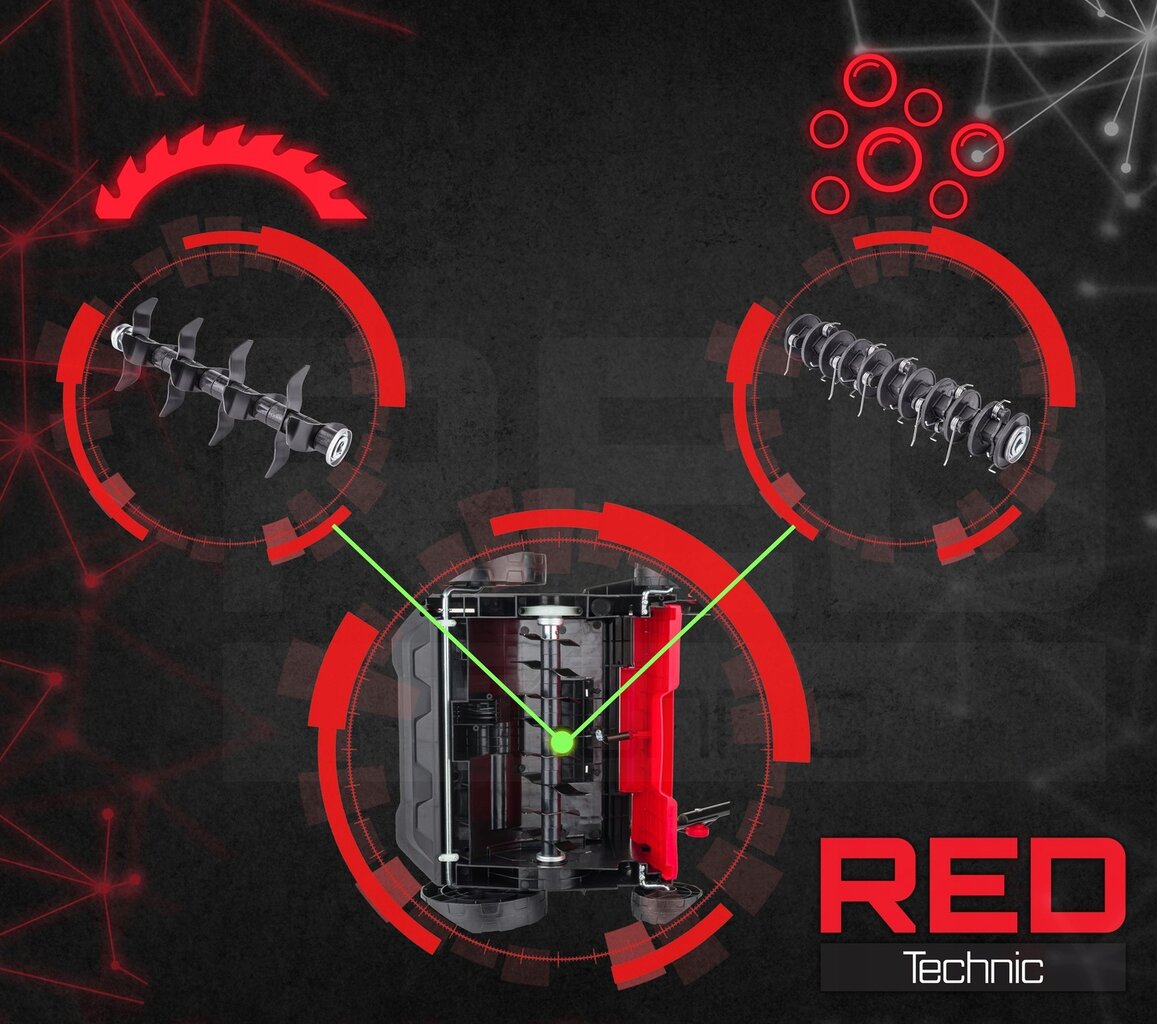 Elektrinis aeratorius RED Technic 32 cm 2400 W kaina ir informacija | Aeratoriai, kultivatoriai | pigu.lt