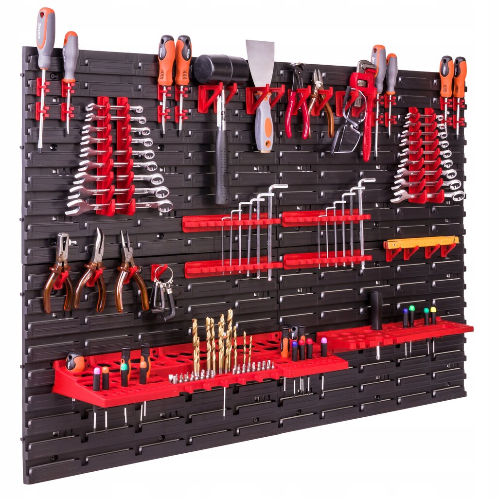 Sienelė įrankiams su įvairiomis lentynomis Fluxar 016 115x78cm kaina ir informacija | Įrankių dėžės, laikikliai | pigu.lt