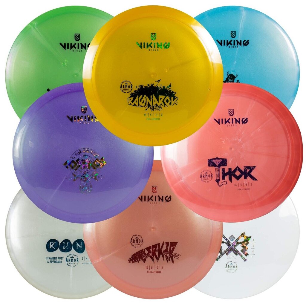 Diskogolfo diskas Viking Discs Armor Set, įvairių spalvų kaina ir informacija | Diskgolfas | pigu.lt