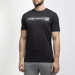 Marškinėliai vyrams Under Armour Camo Chest Stripe SS 1376830 001, juodi kaina ir informacija | Vyriški marškinėliai | pigu.lt