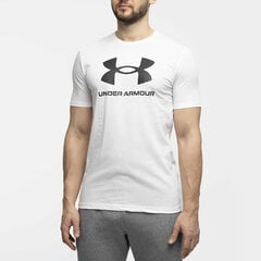 Marškinėliai vyrams Under Armour Sportstyle Logo 1382911 100, balti цена и информация | Мужские футболки | pigu.lt