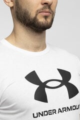 Marškinėliai vyrams Under Armour Sportstyle Logo 1382911 100, balti цена и информация | Мужские футболки | pigu.lt