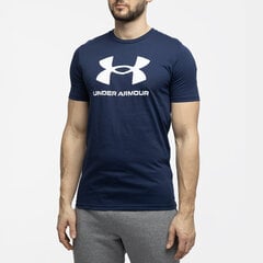 Marškinėliai vyrams Under Armour Sportstyle Logo 1382911 408, mėlyni цена и информация | Футболка мужская | pigu.lt