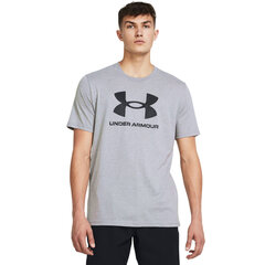 Marškinėliai vyrams Under Armour Sportstyle Logo 1382911 035, pilki цена и информация | Футболка мужская | pigu.lt