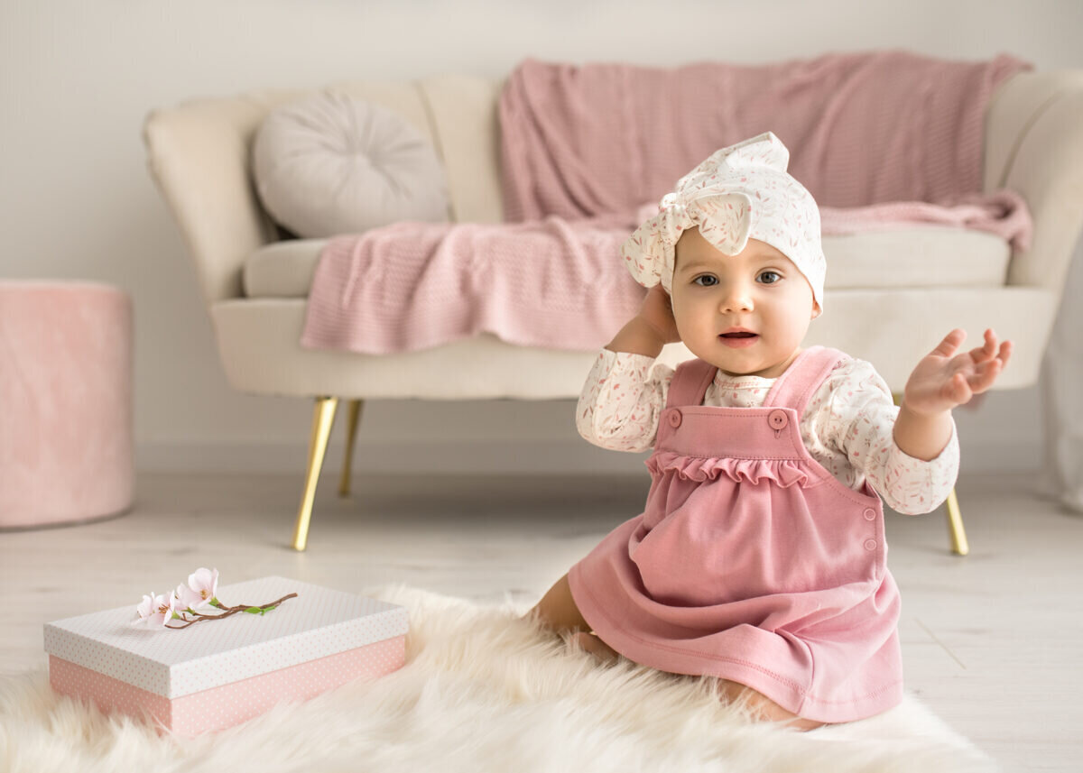 Sarafanas mergaitėms Nini ABN-3196, rožinis kaina ir informacija | Suknelės ir sijonai kūdikiams | pigu.lt