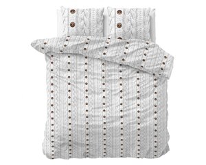 Sleeptime patalynės komplektas Knit Buttons,200x220, 3 dalių kaina ir informacija | Patalynės komplektai | pigu.lt