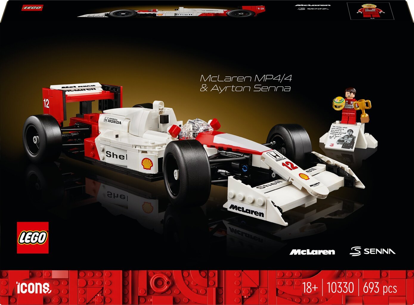 10330 LEGO® Icons McLaren MP4/4 и Ayrton Senna цена | pigu.lt