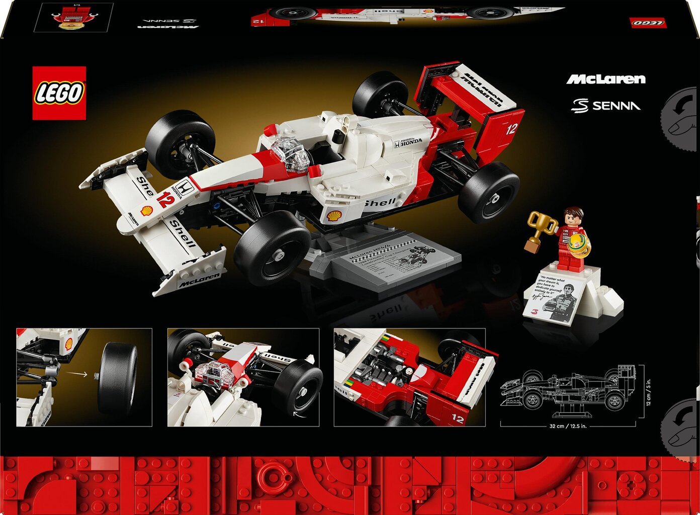 10330 LEGO® Icons McLaren MP4/4 ir Ayrton Senna kaina ir informacija | Konstruktoriai ir kaladėlės | pigu.lt