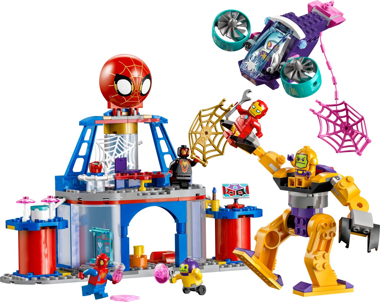 10794 LEGO® Marvel Voriuko komandos voratinklių sukimo būstinė kaina ir informacija | Konstruktoriai ir kaladėlės | pigu.lt