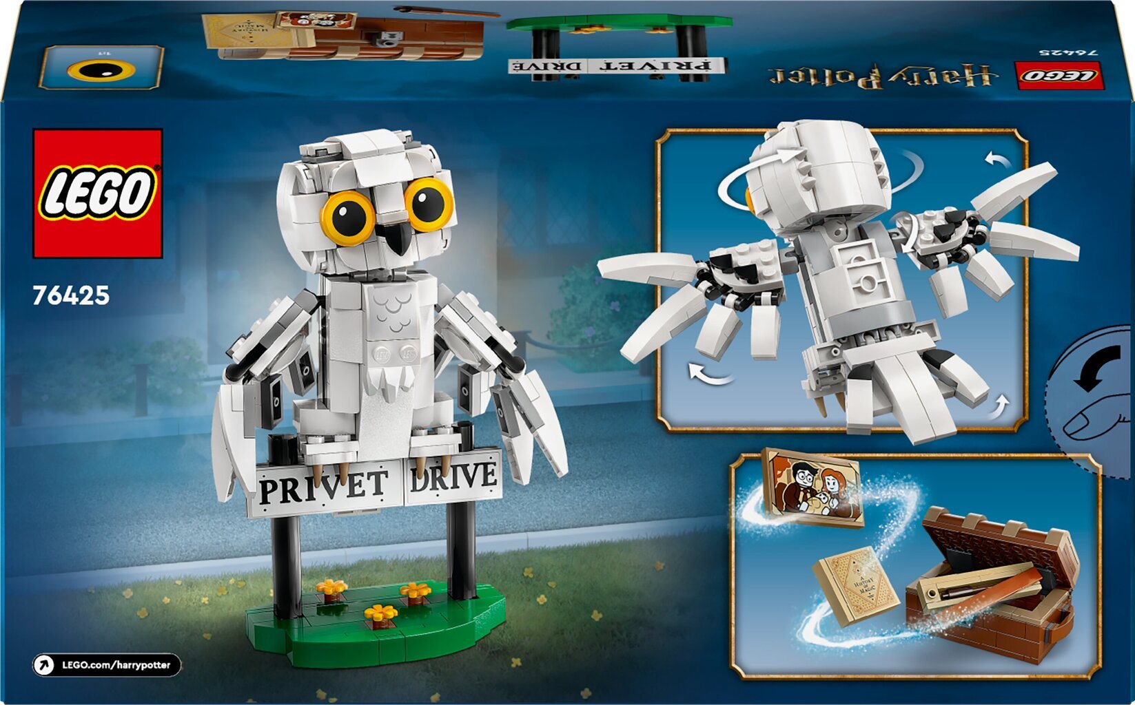76425 LEGO® Harry Potter Hedviga ketvirtame Ligustrų gatvės name kaina ir informacija | Konstruktoriai ir kaladėlės | pigu.lt