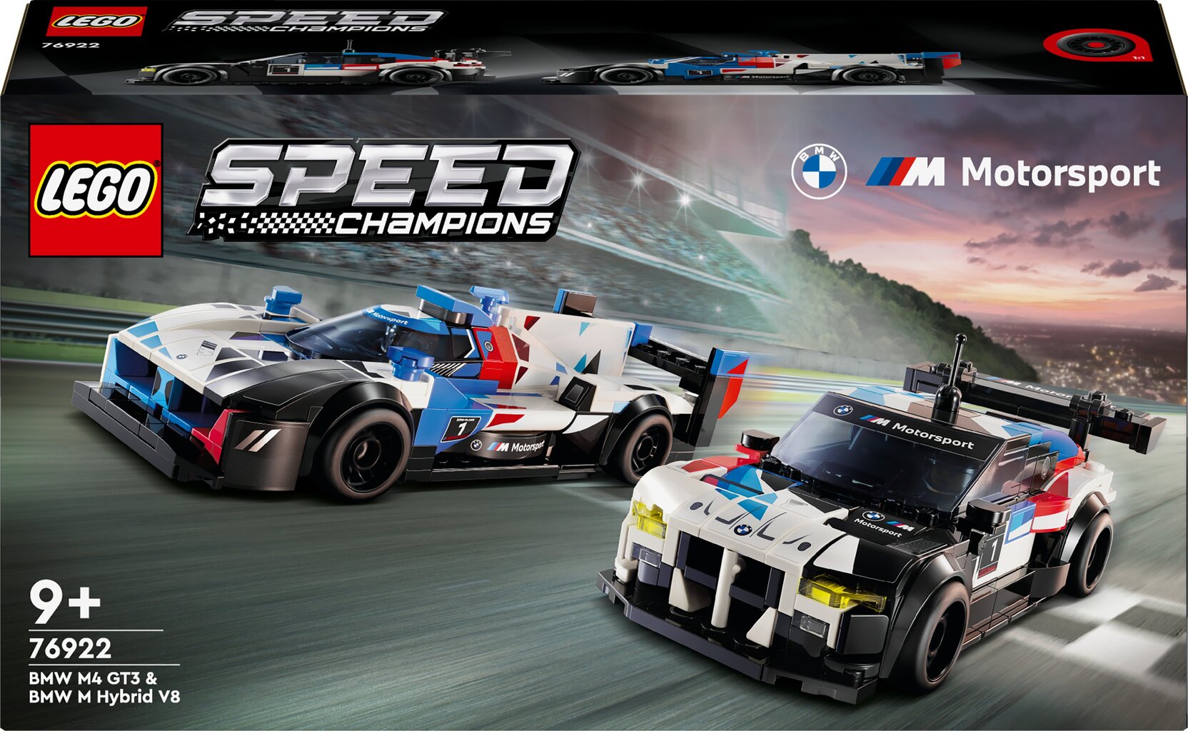 76922 LEGO® Speed Champions Гоночные автомобили BMW M4 GT3 и BMW M Hybrid  V8 цена | pigu.lt