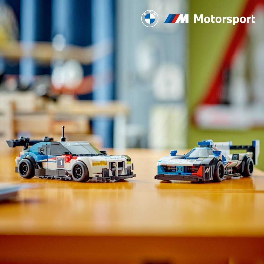 76922 LEGO® Speed Champions Lenktyniniai automobiliai BMW M4 GT3 ir BMW M Hybrid V8 цена и информация | Konstruktoriai ir kaladėlės | pigu.lt