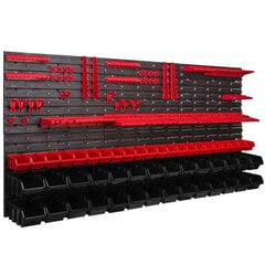 Sienelė įrankiams su įvairiomis lentynomis ITB-MIX54 170x78cm kaina ir informacija | Įrankių dėžės, laikikliai | pigu.lt