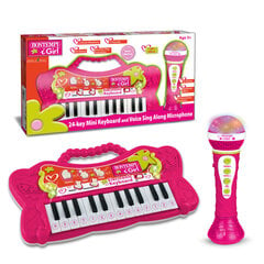 Vaikiško pianino ir mikrofono rinkinys Bontempi, rožinis kaina ir informacija | Lavinamieji žaislai | pigu.lt