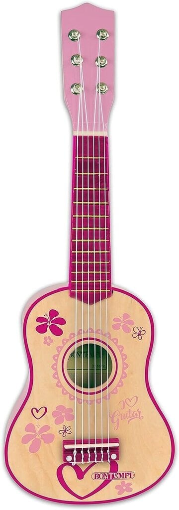 Medinė gitara Bontempi iGirl, rožinė цена и информация | Lavinamieji žaislai | pigu.lt