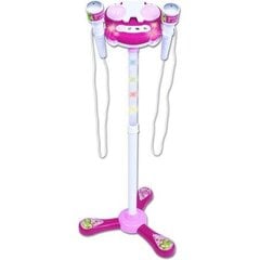 Žaisliniai mikrofonai su stovu Bontempi, rožiniai kaina ir informacija | Lavinamieji žaislai | pigu.lt