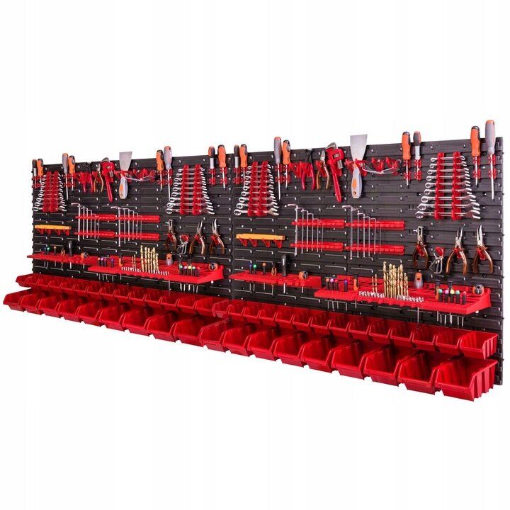 Sienelė įrankiams su įvairiomis lentynomis Fluxar 017 230x78 cm kaina ir informacija | Įrankių dėžės, laikikliai | pigu.lt