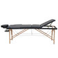 Masažo stalas React, 186x60cm, juodas kaina ir informacija | Masažo reikmenys | pigu.lt