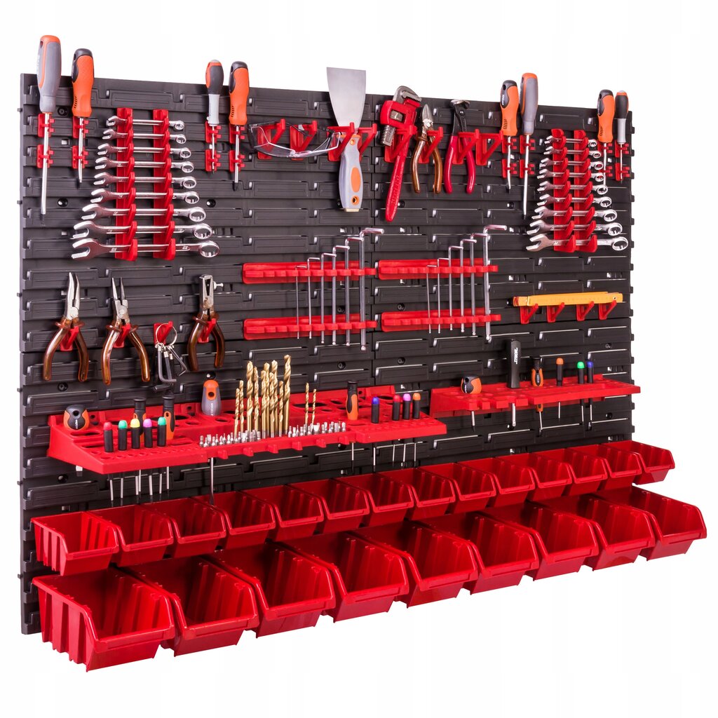 Sienelė įrankiams su įvairiomis lentynomis ITB-MIX60 115 x 78 cm kaina ir informacija | Įrankių dėžės, laikikliai | pigu.lt